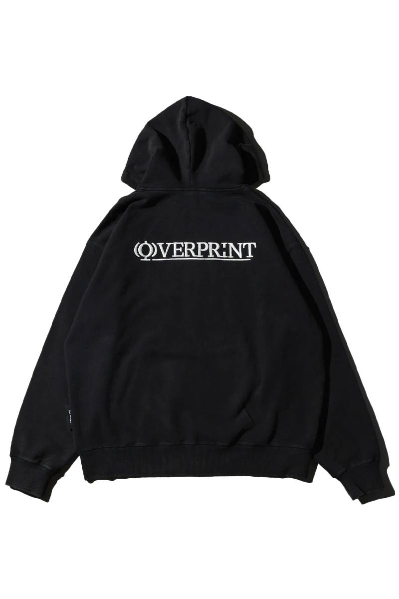 over print (オーバープリント) OVERPRINT Zip Hoodie - Charcoal
