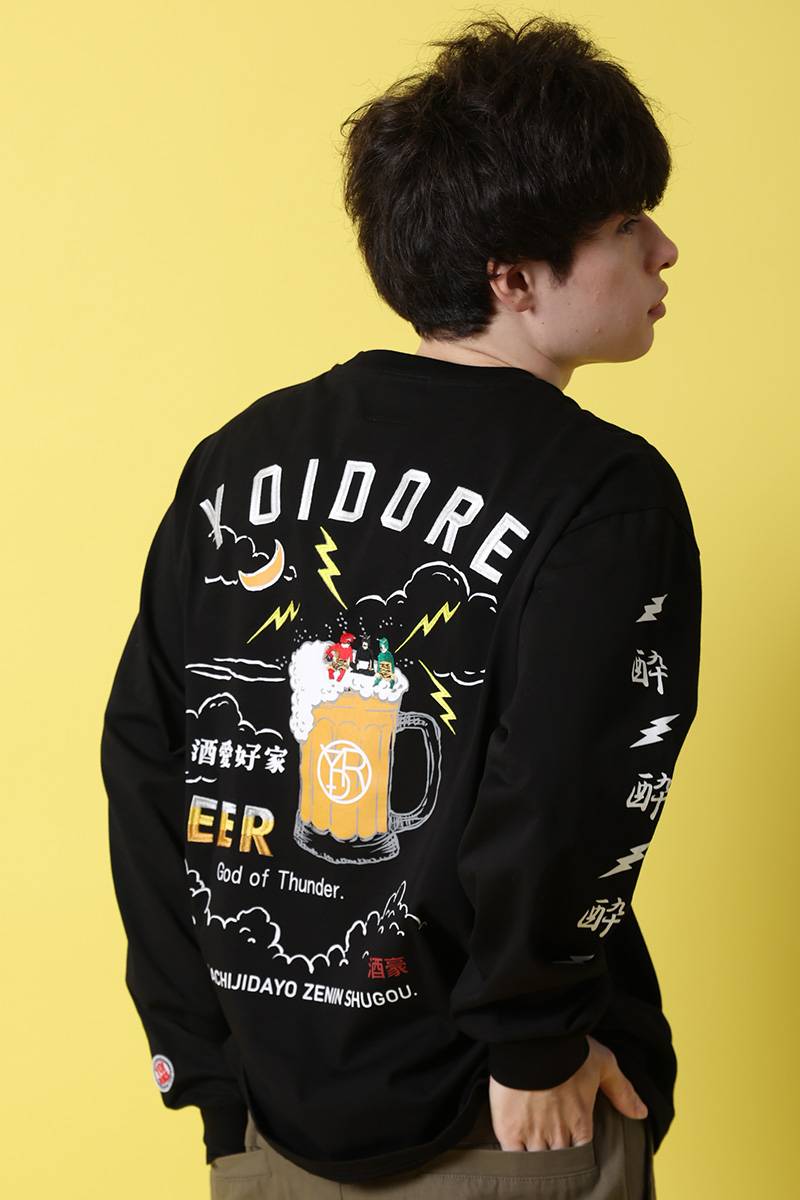 YOIDORE (ヨイドレ) KAMINARISAMA L/S Tee - Black