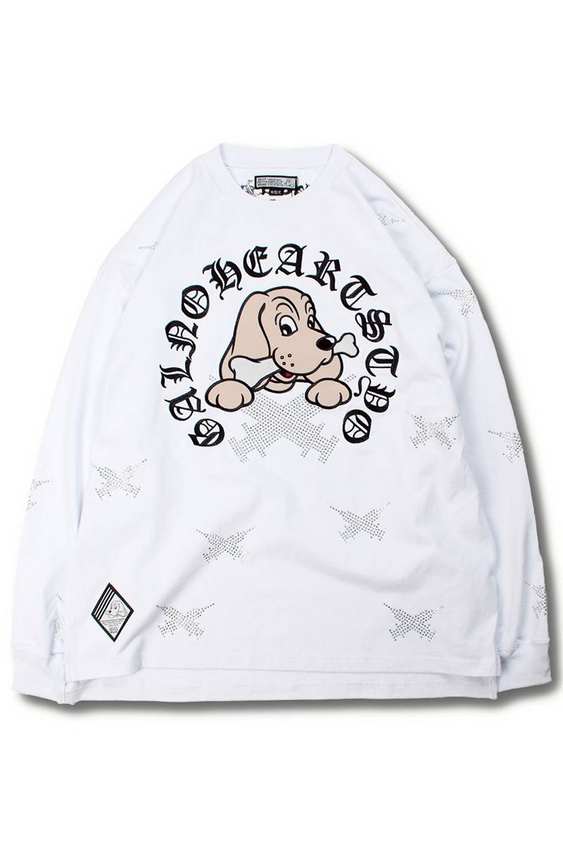 【予約商品】GALFY(ガルフィー)ピカピカ注射器犬ロンT - O.White