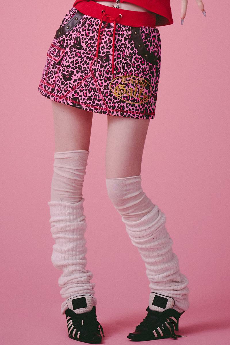 【予約商品】GALFY (ガルフィー) 柄姐スカート - Pink