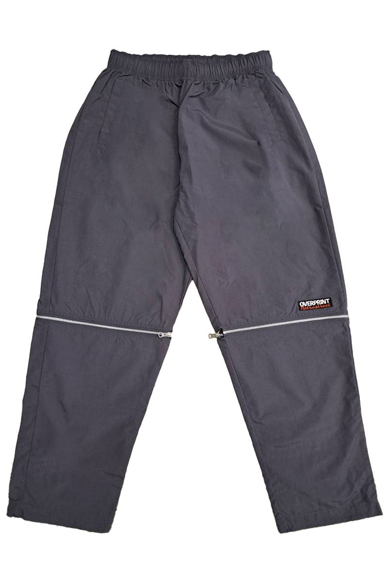 over print (オーバープリント) KNEE ZIP PANTS GRAY