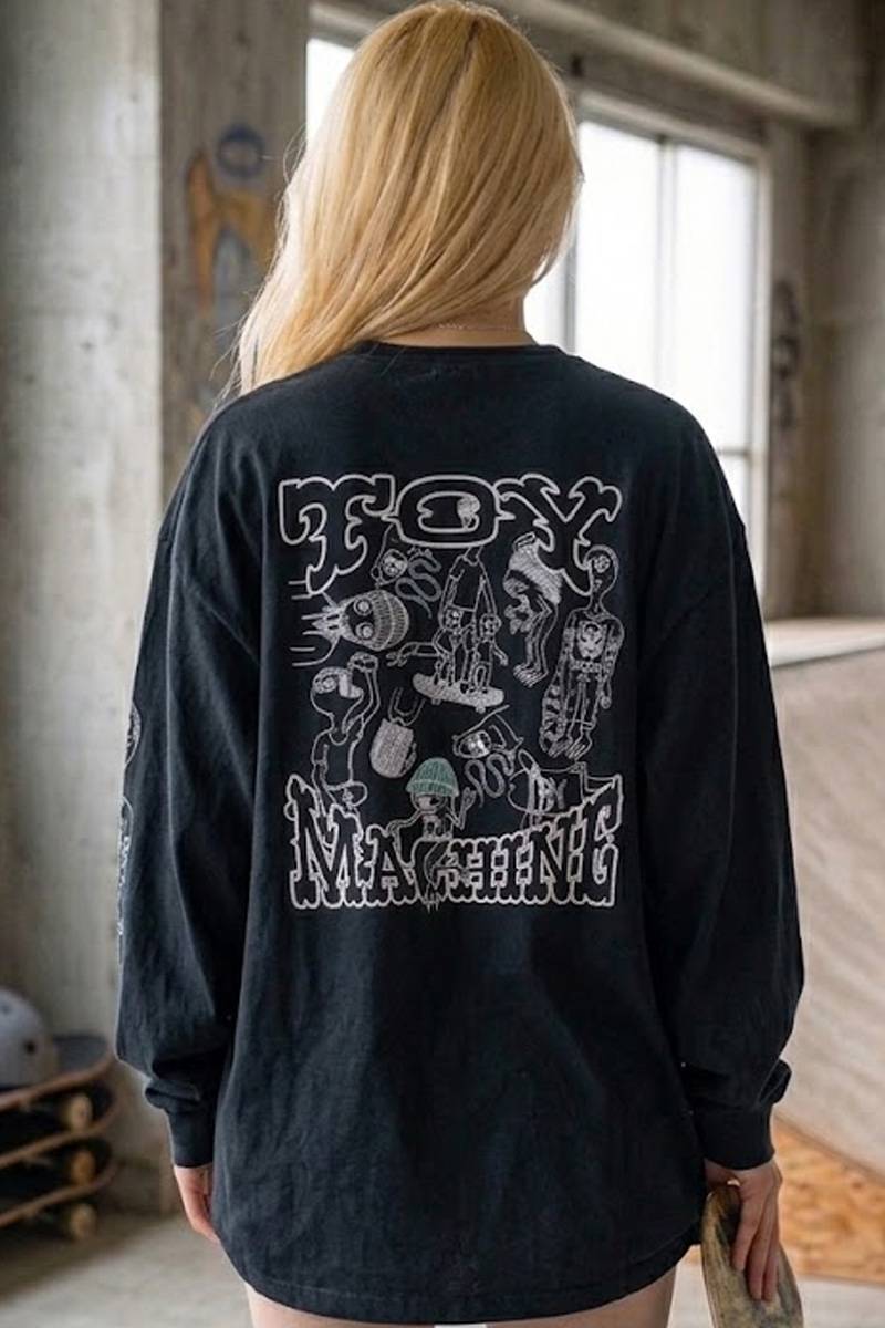 TOY MACHINE (トイ・マシーン) CHARACTERS LONG TEE - Black