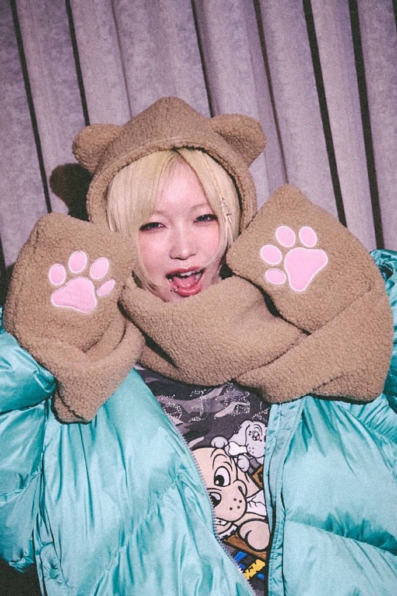 【予約商品】GALFY（ガルフィー）犬毛フードマフラー - BEIGE