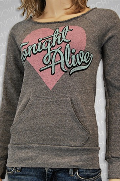 TONIGHT ALIVE Tonight Alive Heart Script Eco Grey.