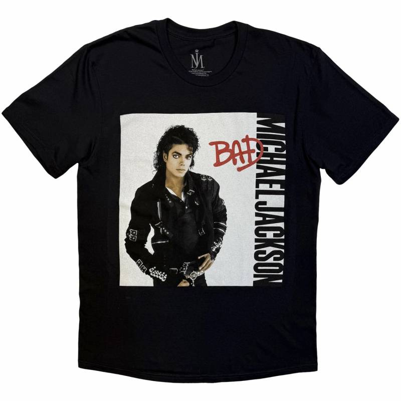 【予約商品】Michael Jackson バンドTシャツ ユニセックス: Bad (Black)