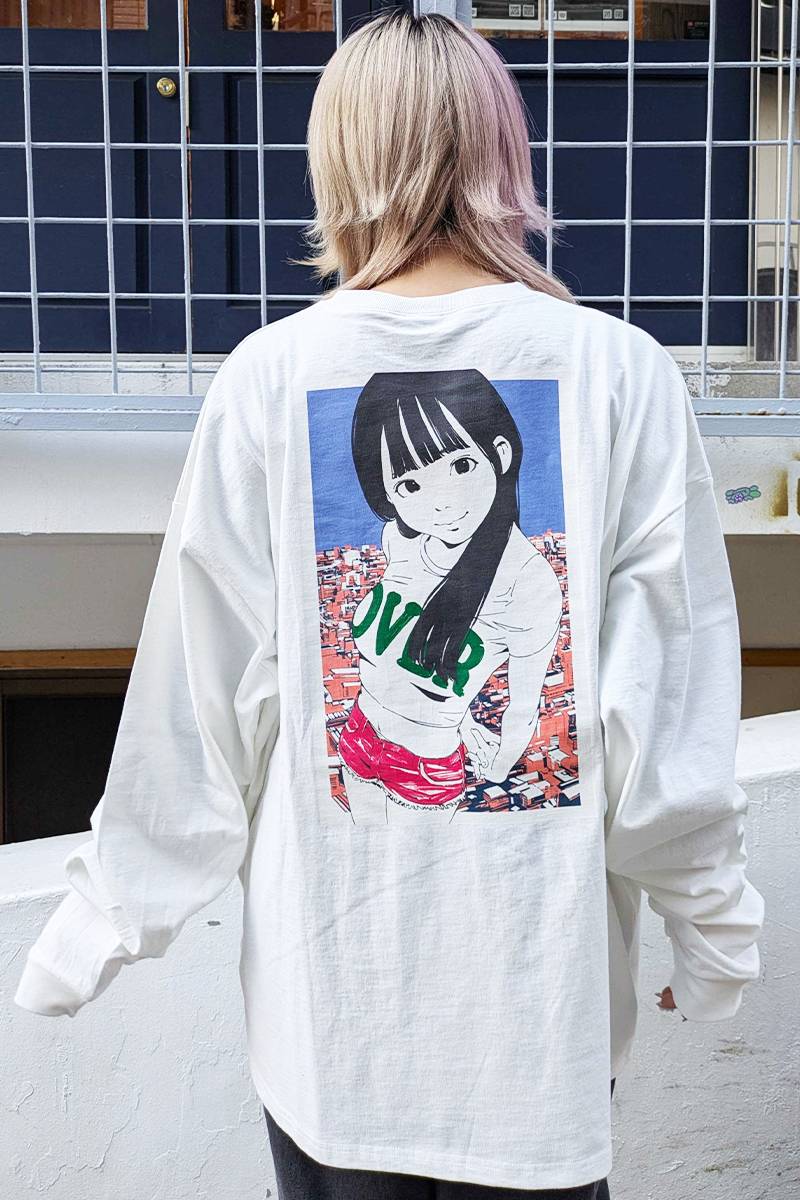 over print (オーバープリント) Innocence LS Tee - White