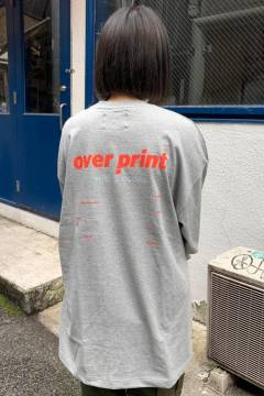 over print (オーバープリント) 3codes LS Tee (heather gray)