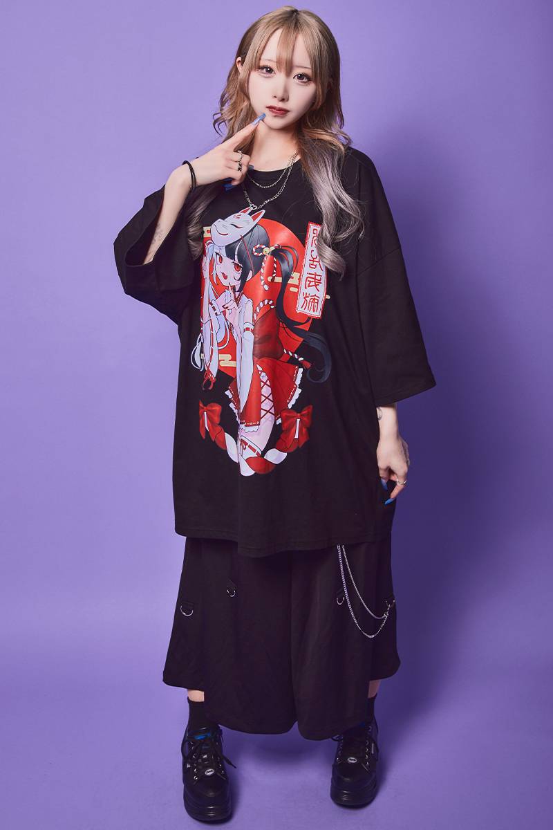 寝田ルネ×PSYCHO NATION(サイコネーション) デビルTEE BLACK