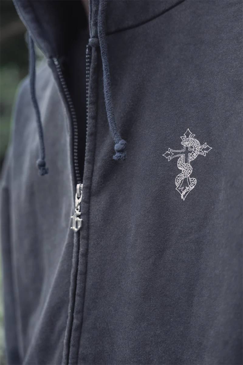 gibous (ギボス) powder cross snake parker - Dark Gray