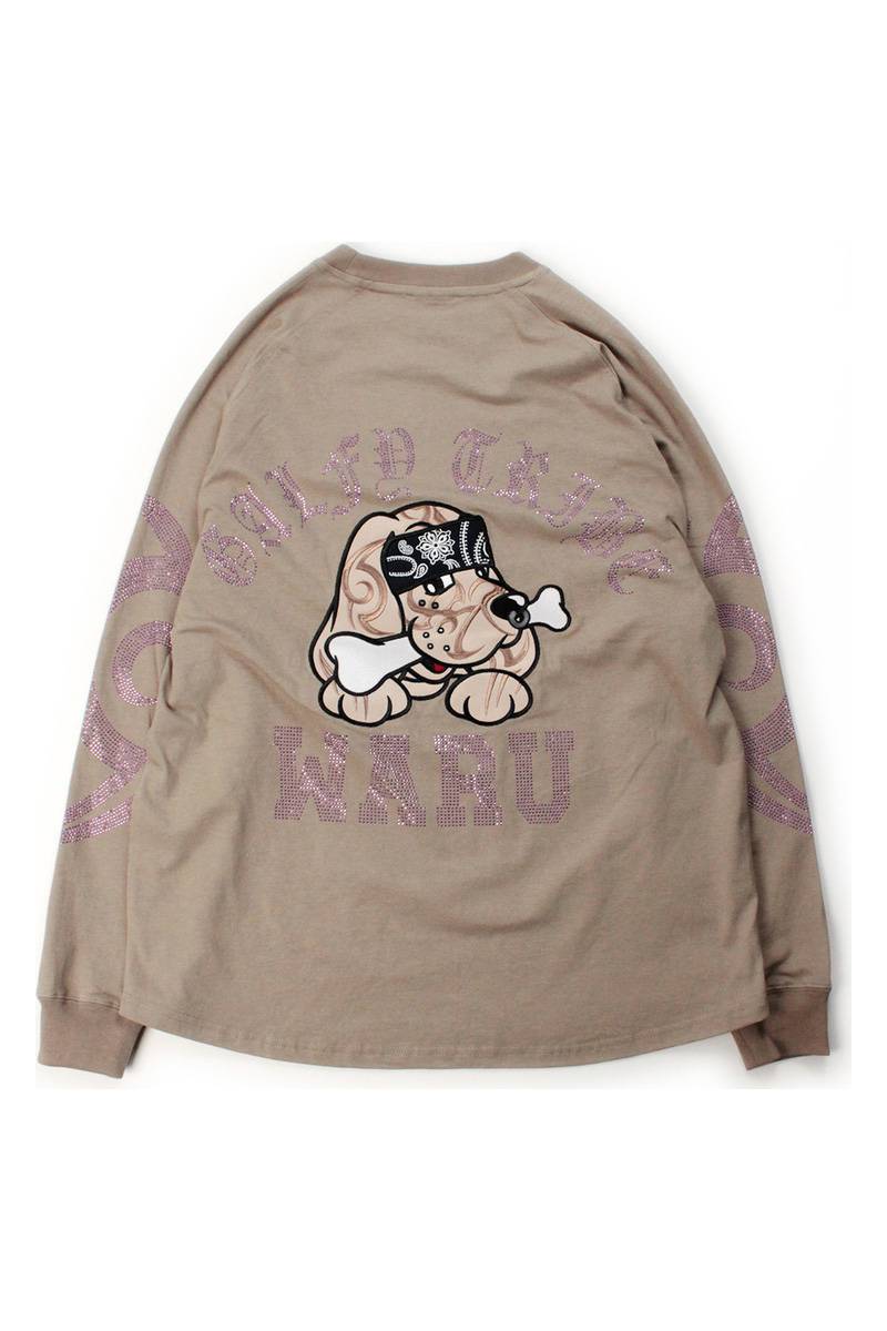 【予約商品】GALFY（ガルフィー）ピカピカ族ロンTEE - GREIGE