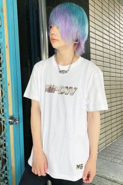 RIP DESIGN WORXX ライジングロゴアーミーTシャツ WHITE