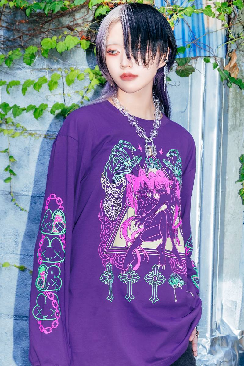 豚箱ゑる子×東京13零式(トウキョウイチサンゼロシキ) L/S T 豚箱ゑる子×東京13零式(トウキョウイチサンゼロシキ) L/S T