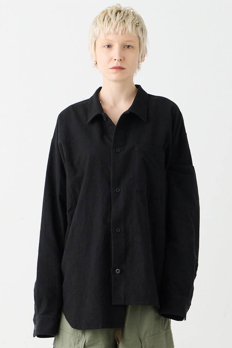 VIRGOwearworks (ヴァルゴウェアワークス) ASURA CUT NEL SHIRTS - Black