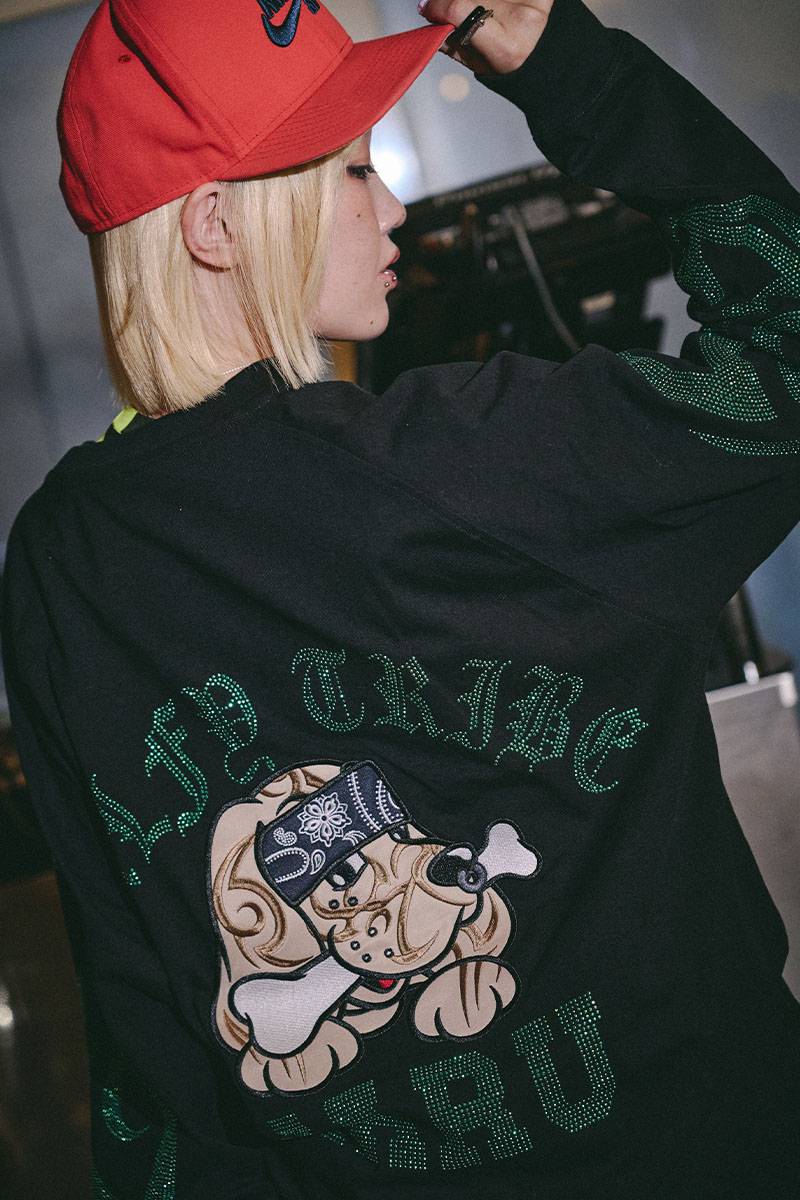 GALFY（ガルフィー）ピカピカ族ロンTEE - BLACK