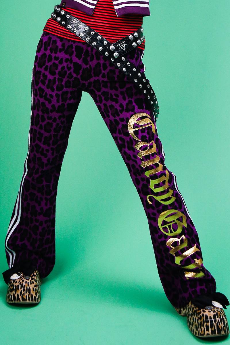 【予約商品】GALFY(ガルフィー)ガラ悪GALジャージパンツ - Purple Leo