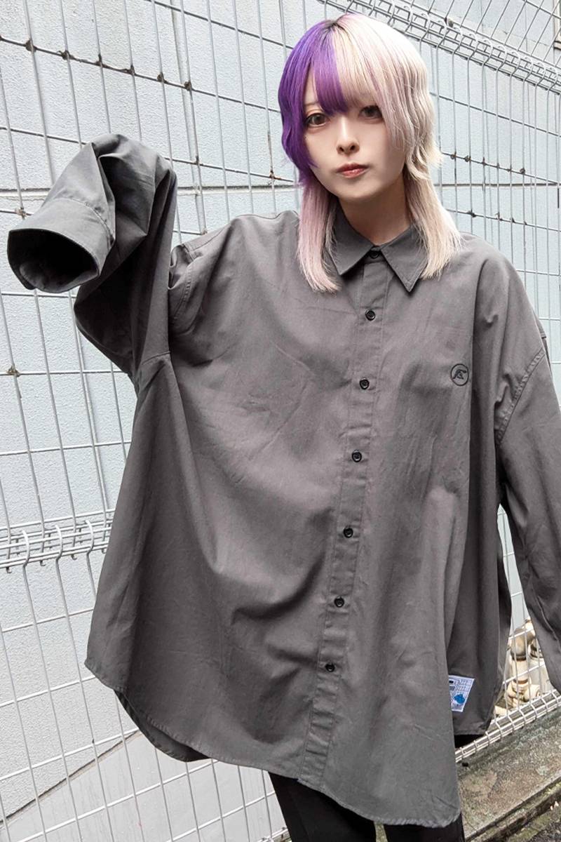 SLEEPING TABLET (スリーピングタブレット) TECHNO [ COTTON PLAIN SHIRT ] GRAY