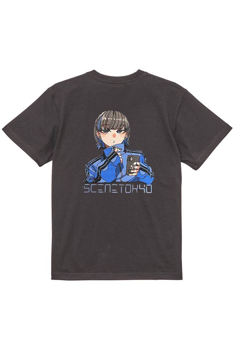 SCENE TOKYO (シーントウキョウ) phone girl tee - Chacoal