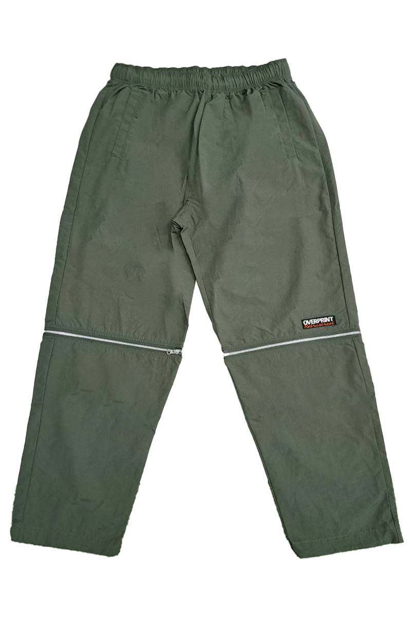 over print (オーバープリント) KNEE ZIP PANTS KHAKI