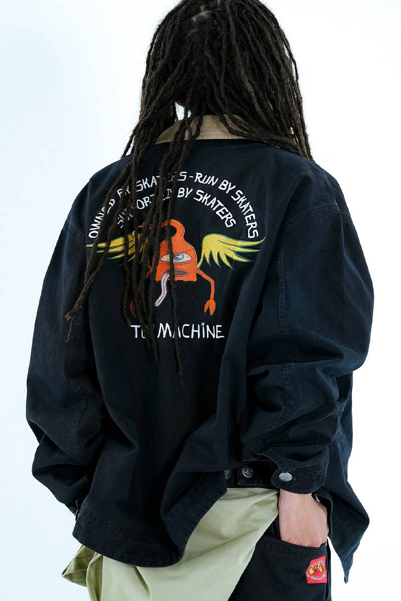 TOY MACHINE(トイマシーン) WINGED SECT EMBRO. WORK JACKET - Black