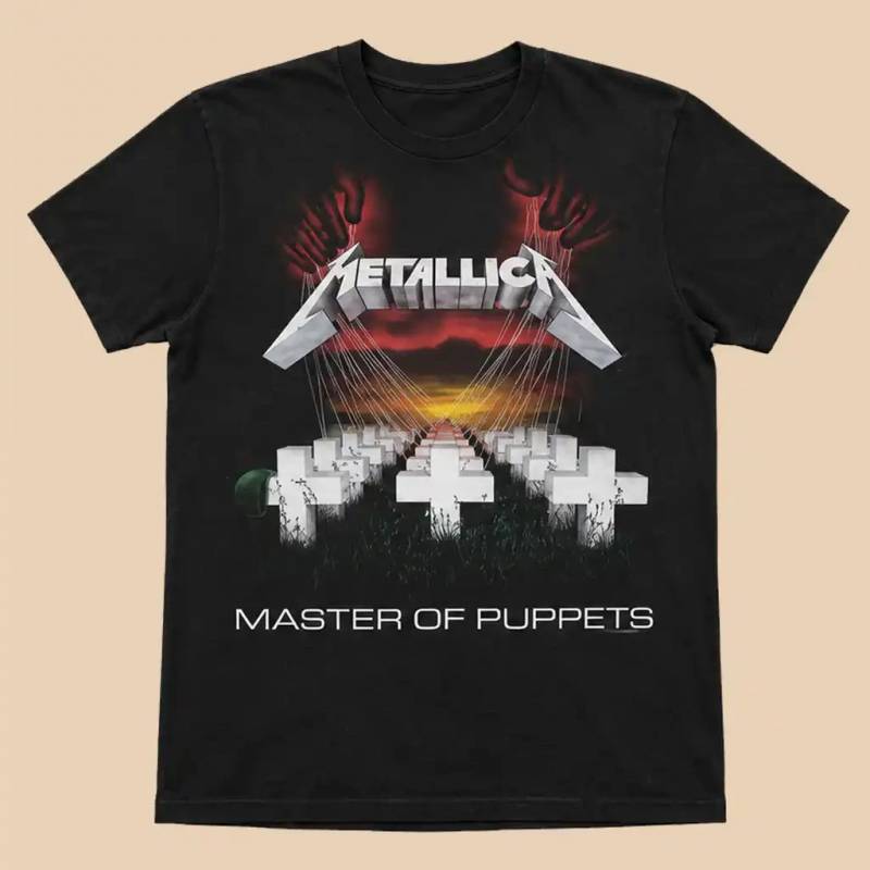 【予約商品】METALLICA バンドTシャツ ユニセックス: Master of Puppets (Black) (Back Print)