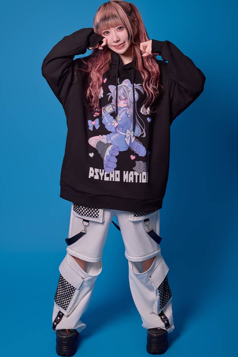 寝田ルネ×PSYCHO NATION(サイコネーション) ゲーマーパーカー