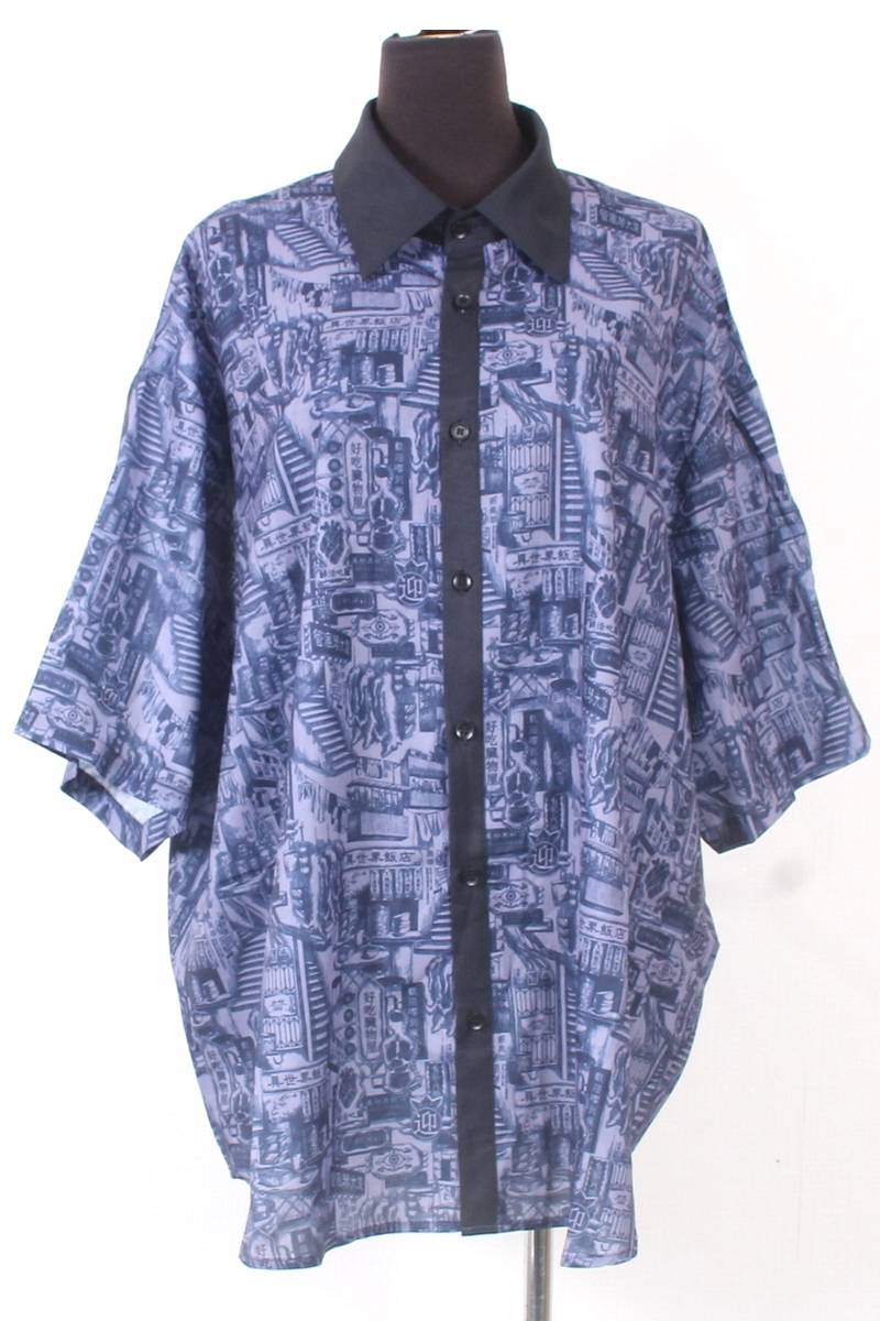 DXMOUVE (ドゥモーヴェ) 臓器城塞迷宮柄シフォンビッグシャツ - Purple