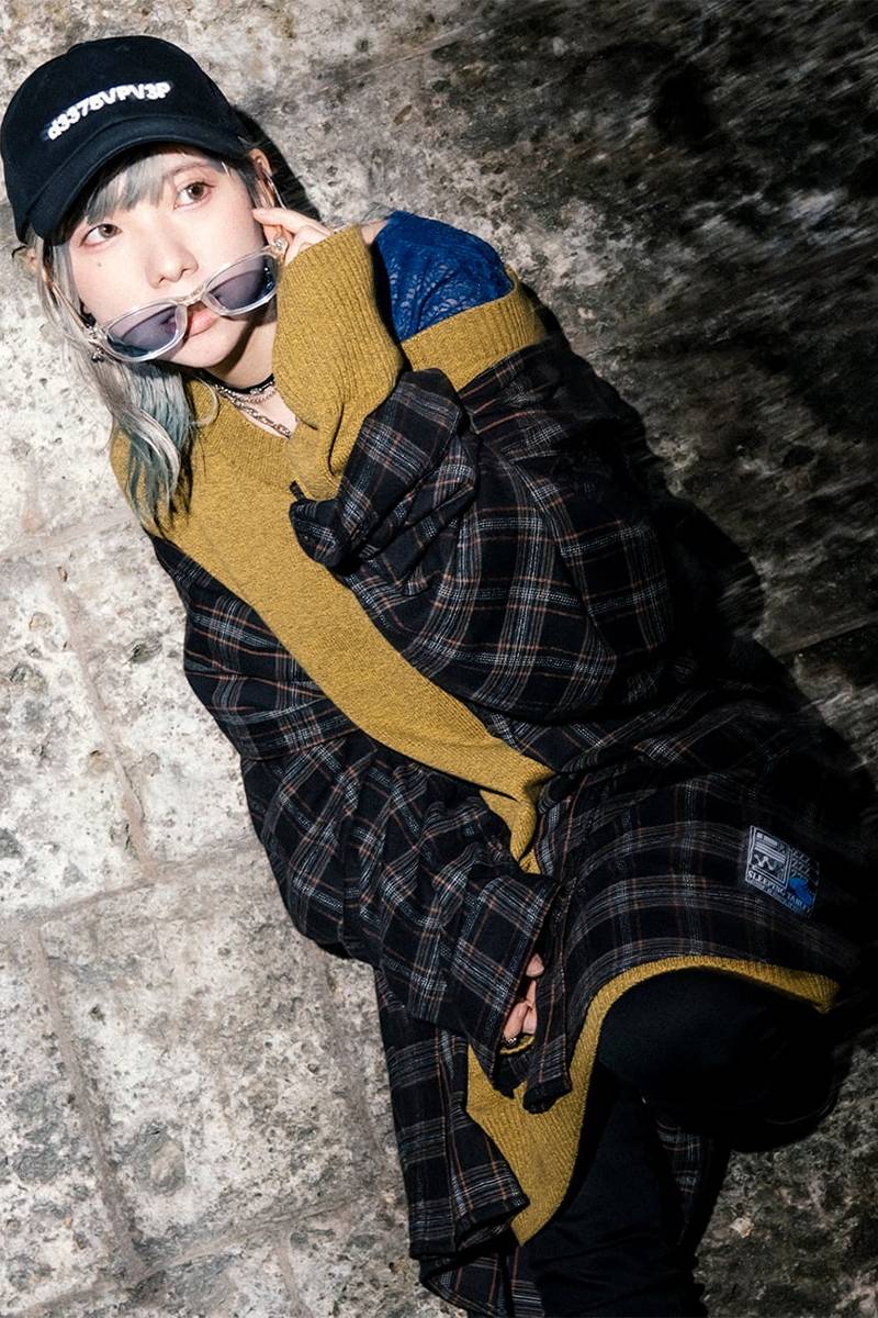 SLEEPING TABLET (スリーピングタブレット) FORBIDDEN [ CHECK SHIRTS ] BLACK