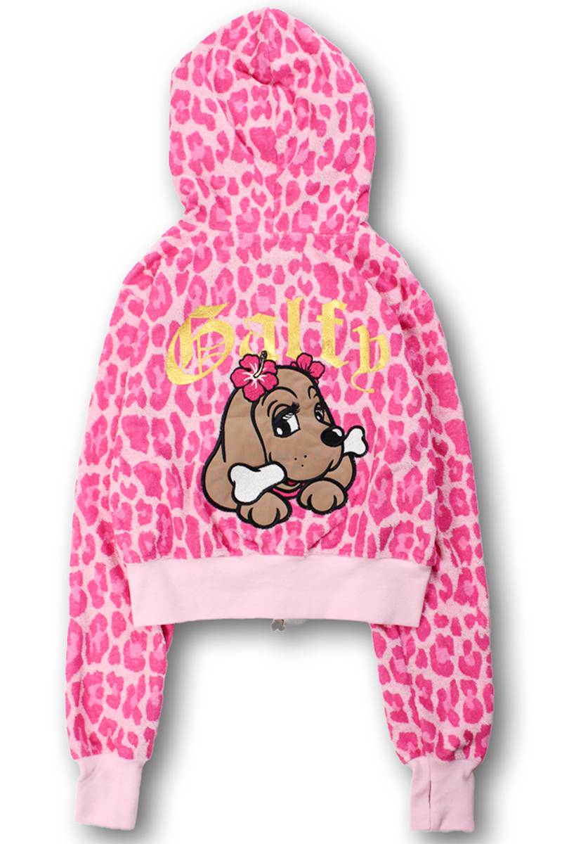【予約商品】GALFY(ガルフィー) フユGAL 豹パーカー - Pink Leopard