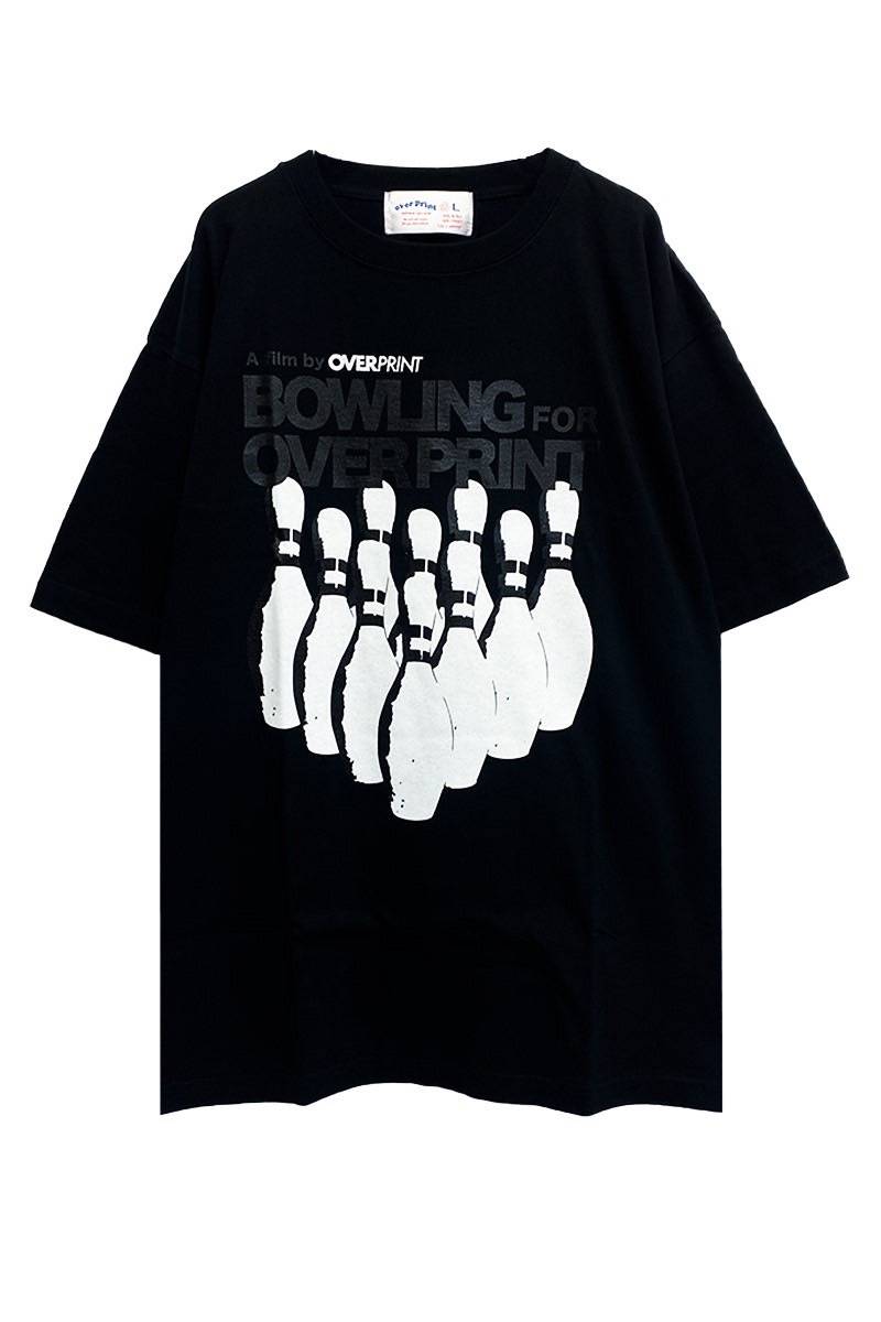 over print (オーバープリント) BOWLING Tee (black)