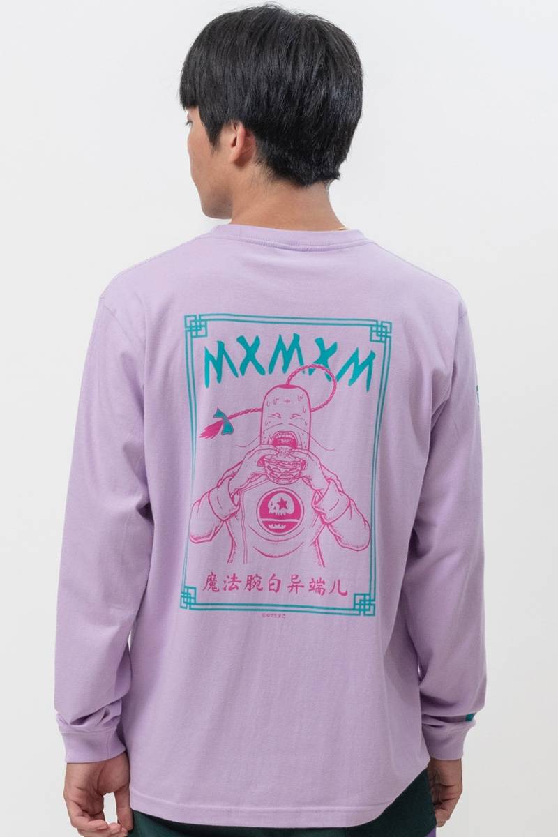 キン肉マン x MxMxM "ラーメンマンチーズ" LONG TEE - Purple