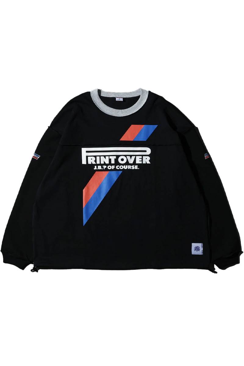 over print (オーバープリント) SUCKER GAME SHIRTS(JERSEY) - Black