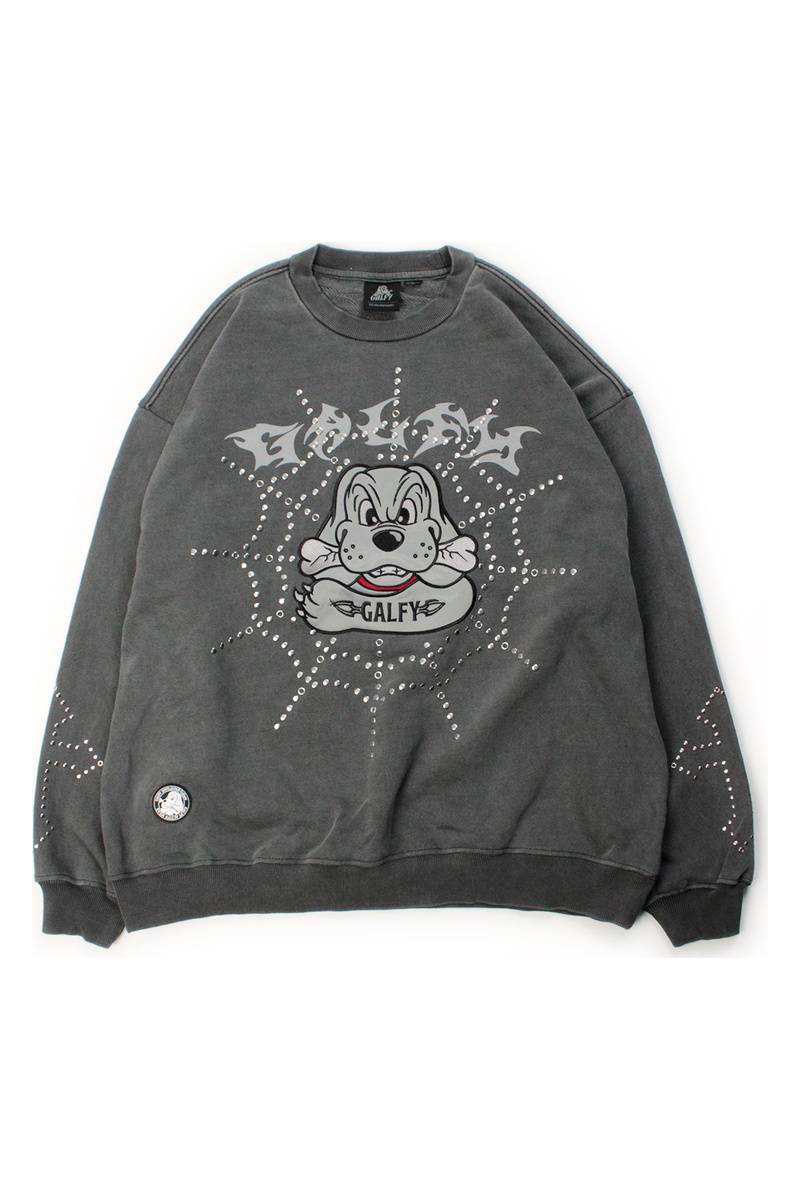 【予約商品】GALFY（ガルフィー）鋲中毒スウェット - INK BLACK