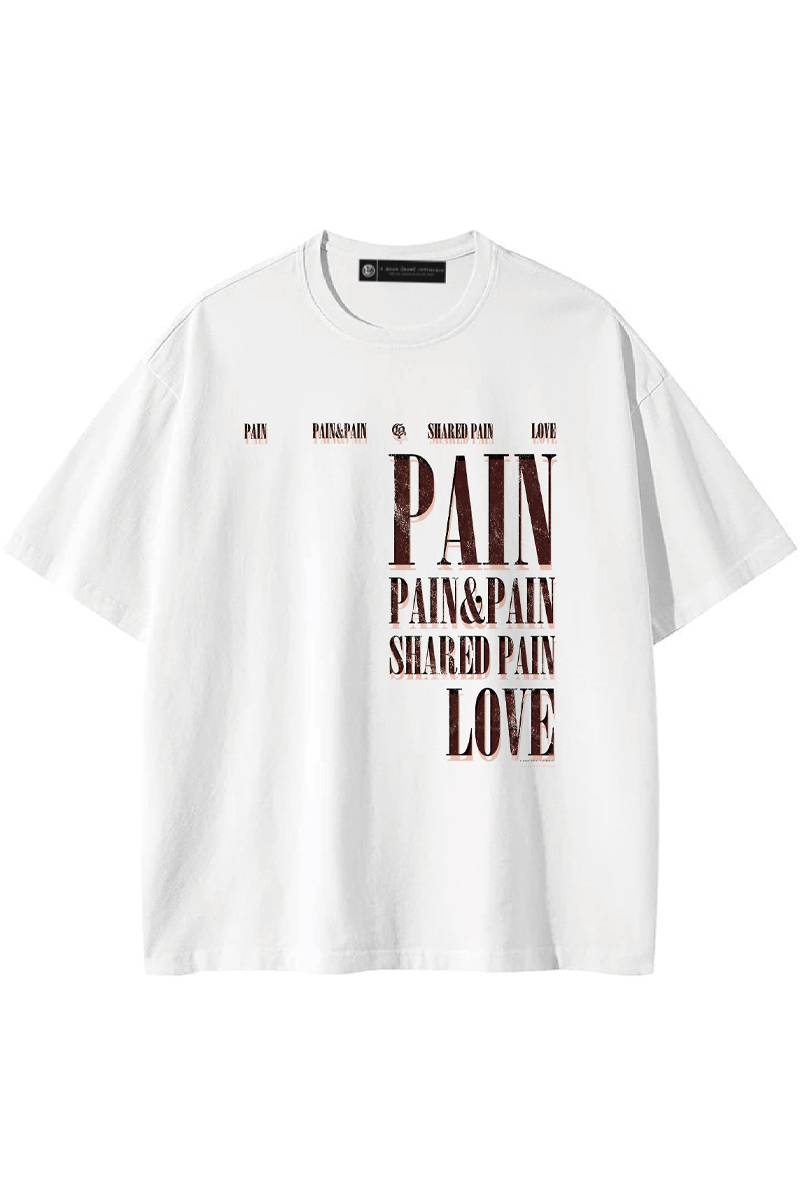 A Good Bad Influence (アグッドバッドインフルエンス) PAIN TO LOVE T-SHIRT - White