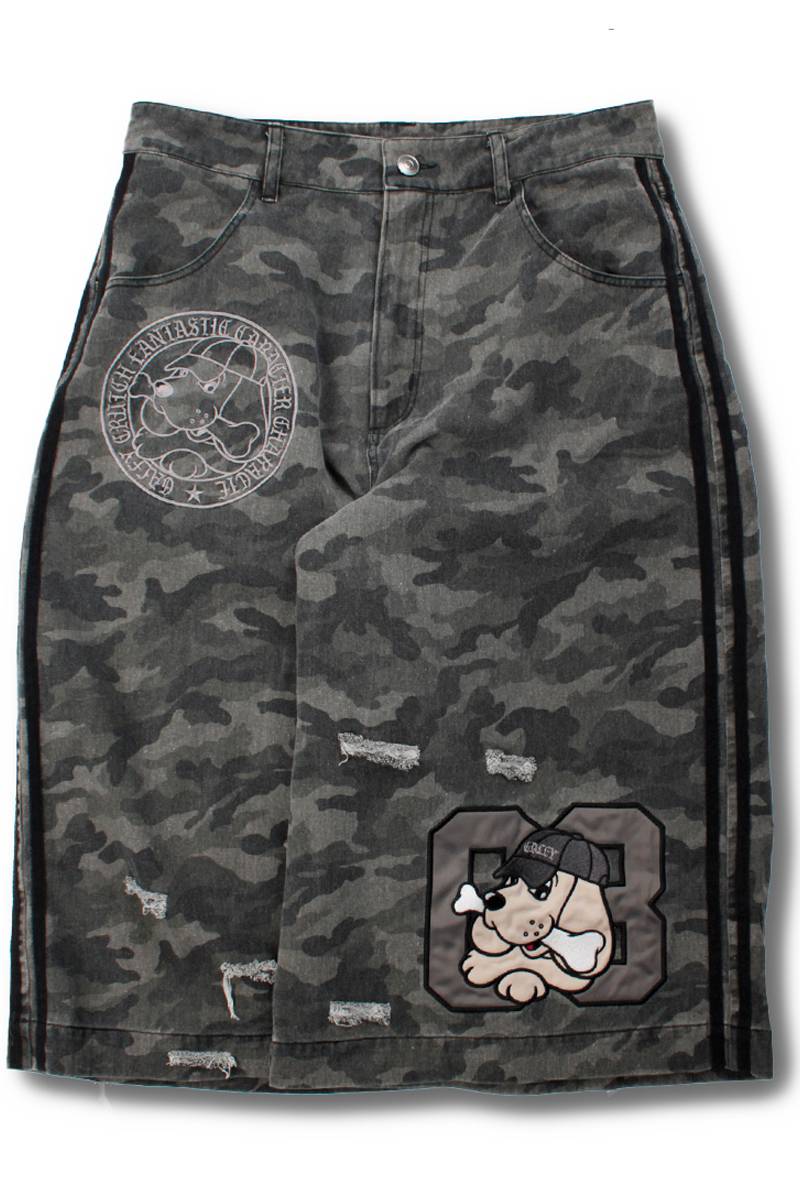 GALFY（ガルフィー） カモフラかも？デカパンショーツ - BLACK CAMO