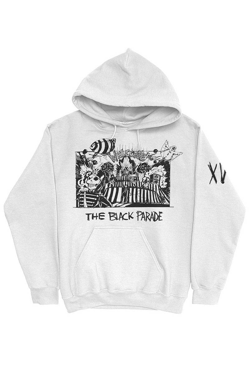 MY CHEMICAL ROMANCE UNISEX PULLOVER HOODIE: XV MARCHING FRAME (BACK PRINT)