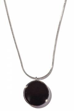 glamb (グラム) Coin Stone Necklace/コインストーンネックレス Silver×Onyx