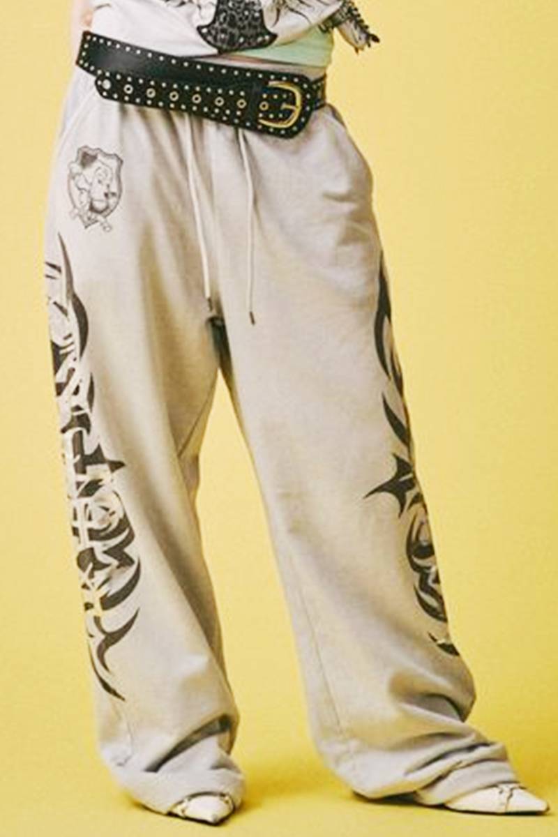【予約商品】GALFY (ガルフィー) マジマブ☆スウェットパンツ - White Grey