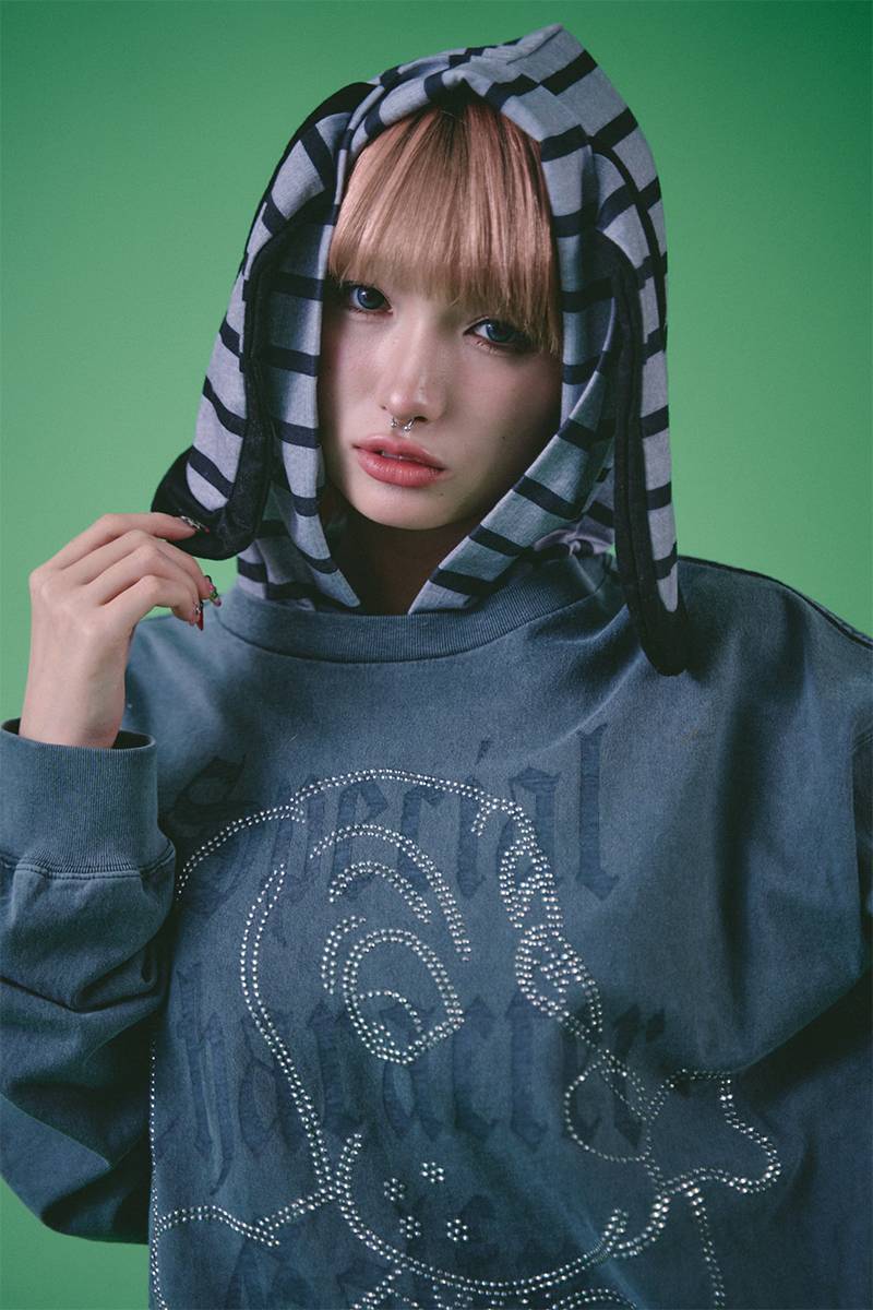 GALFY(ガルフィー) スケルトン☆ウイング ロンTee - INK BLACK