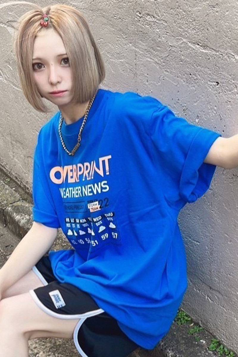 over print (オーバープリント) WEATHER Tee BLUE