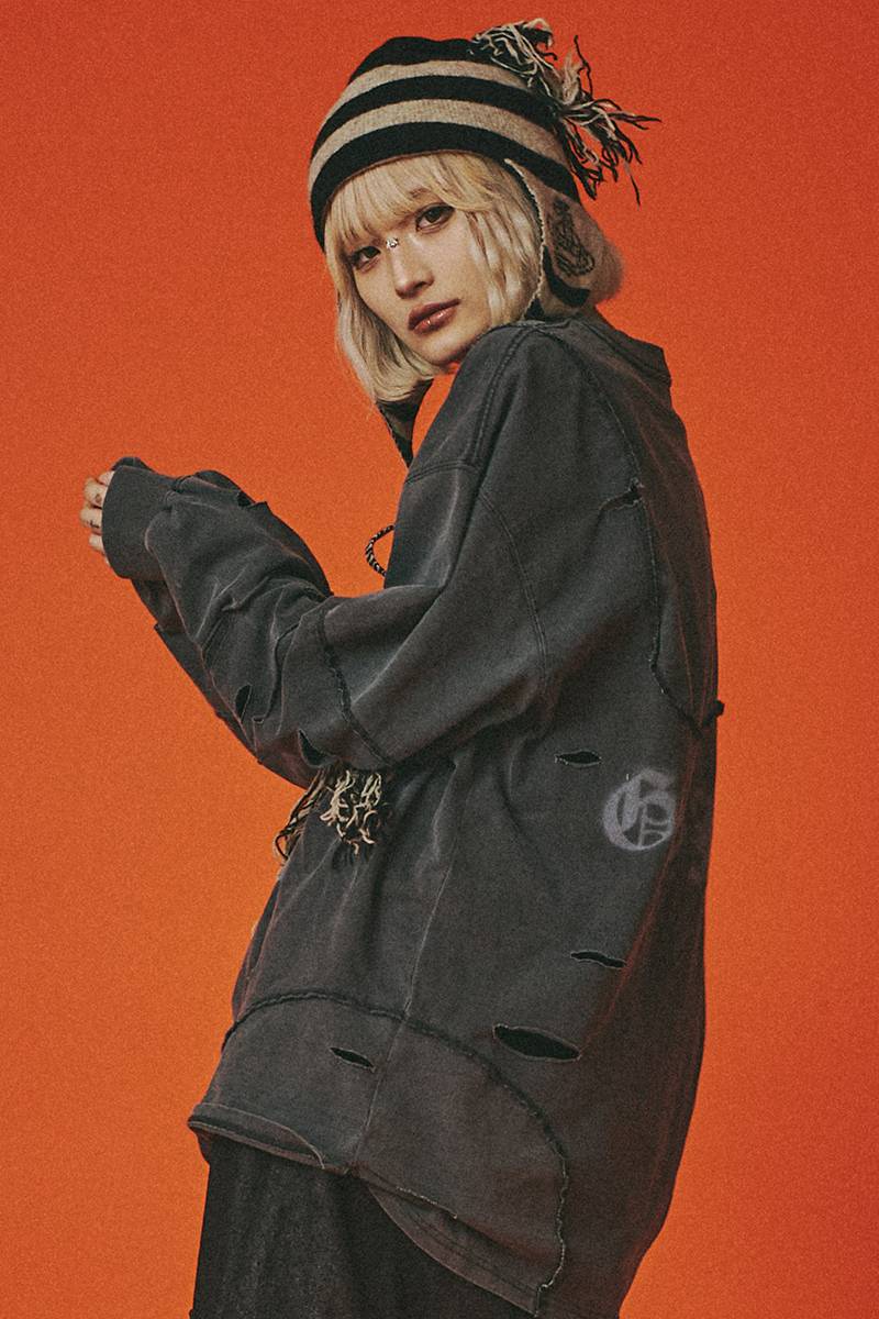 GALFY (ガルフィー) ツギハギゾンビロンTee - Black / ロック