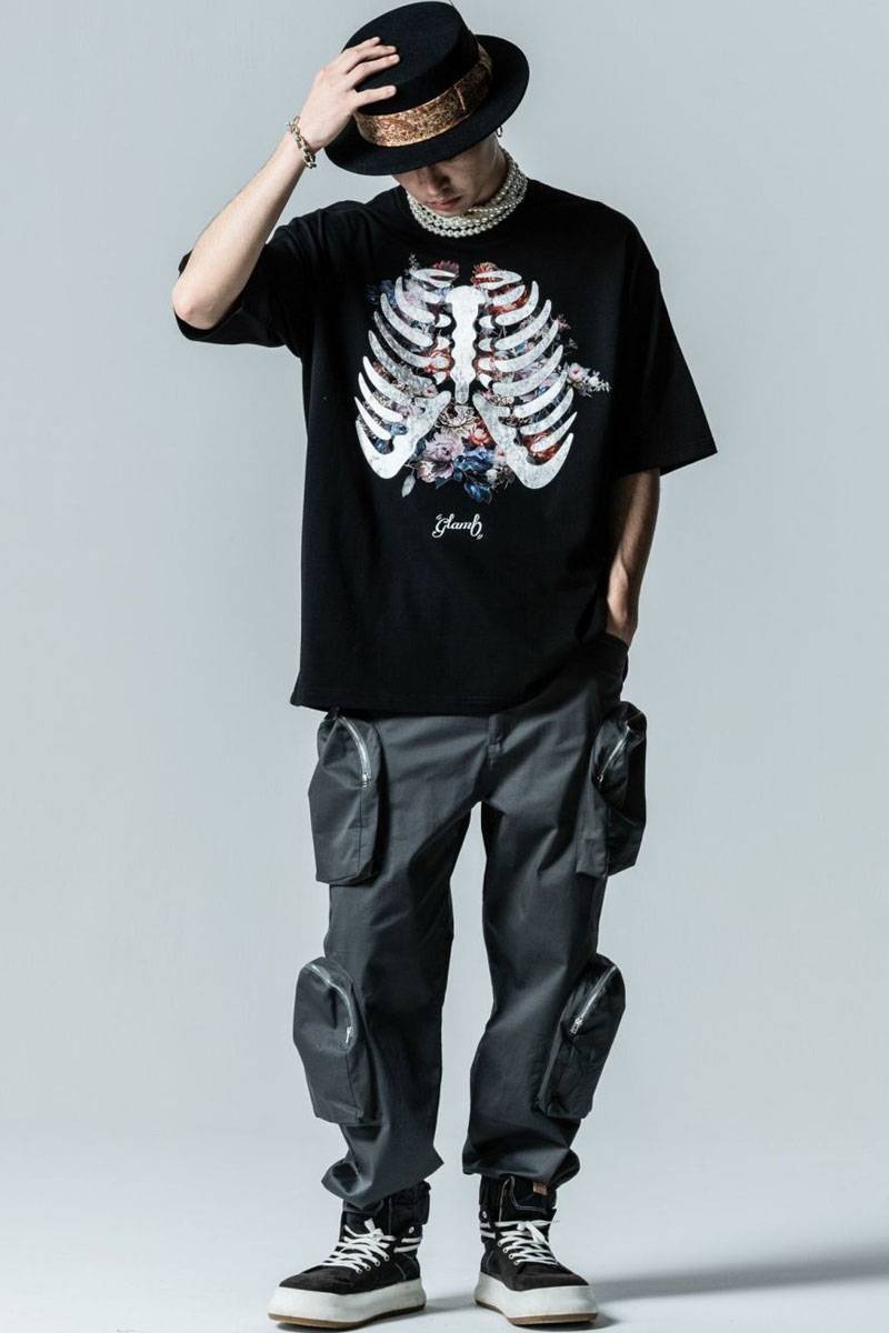 glamb(グラム)GB0324/CS03 : Skelton Flower T-Shirt glamb(グラム)GB0324/CS03 : Skelton Flower T-Shirt