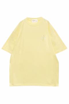 over print (オーバープリント) EMB logo Tee 1 (light yellow)