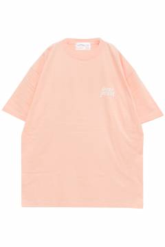 over print (オーバープリント) EMB logo Tee 1 (light coral pink)