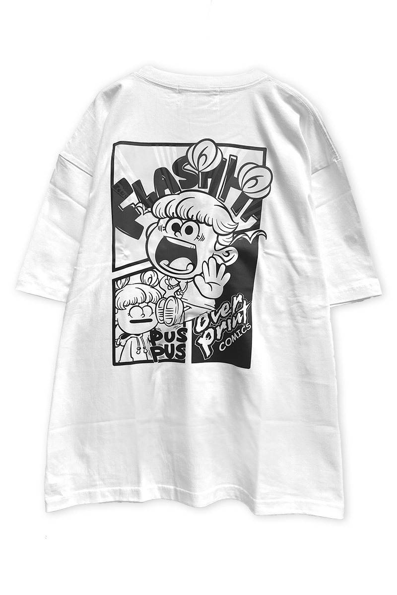 over print (オーバープリント) COMICS Tee (white)