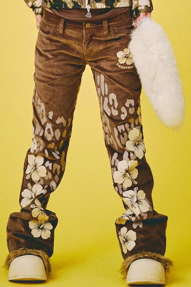 GALFY(ガルフィー) ロゴ的コーデュロイパンツ - Brown