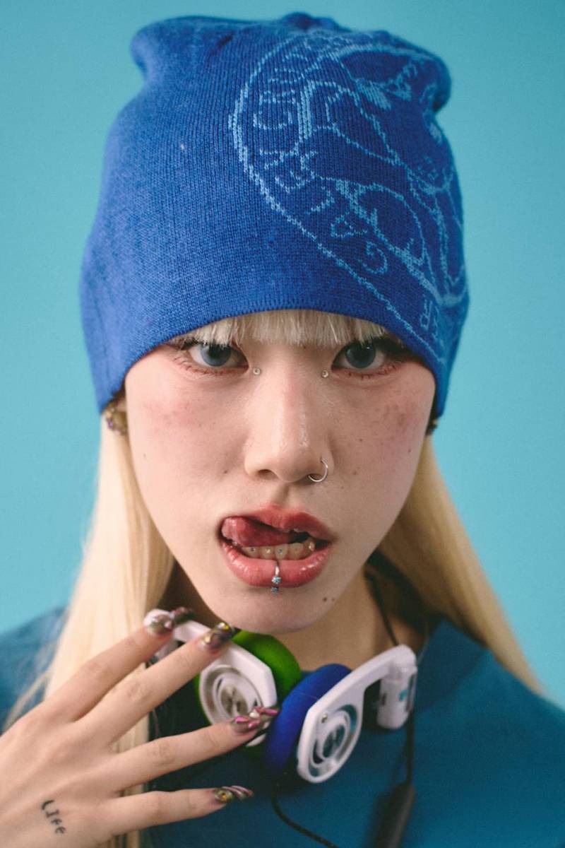 GALFY(ガルフィー) 普通にGALFYニットCAP BLUE