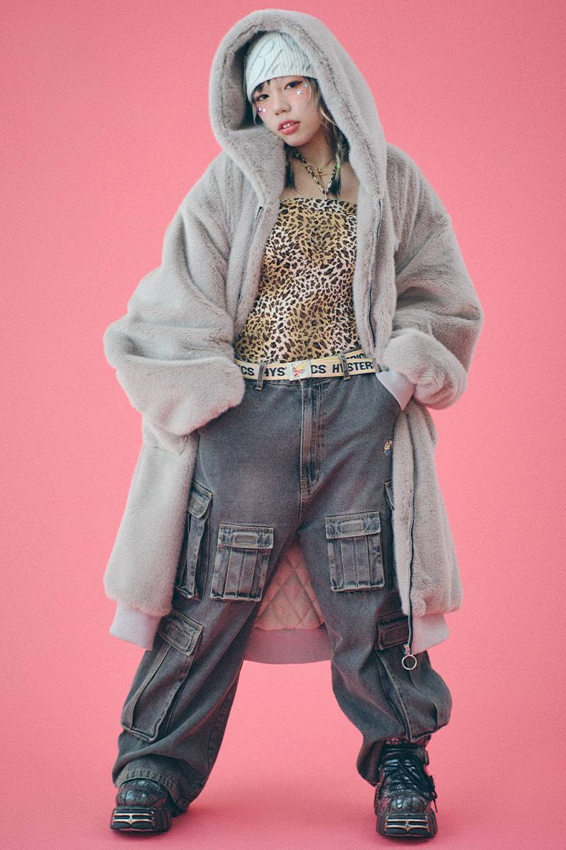 GALFY (ガルフィー) 大セレブファーコート GRAY / ロック GALFY (ガルフィー) 大セレブファーコート GRAY / ロック