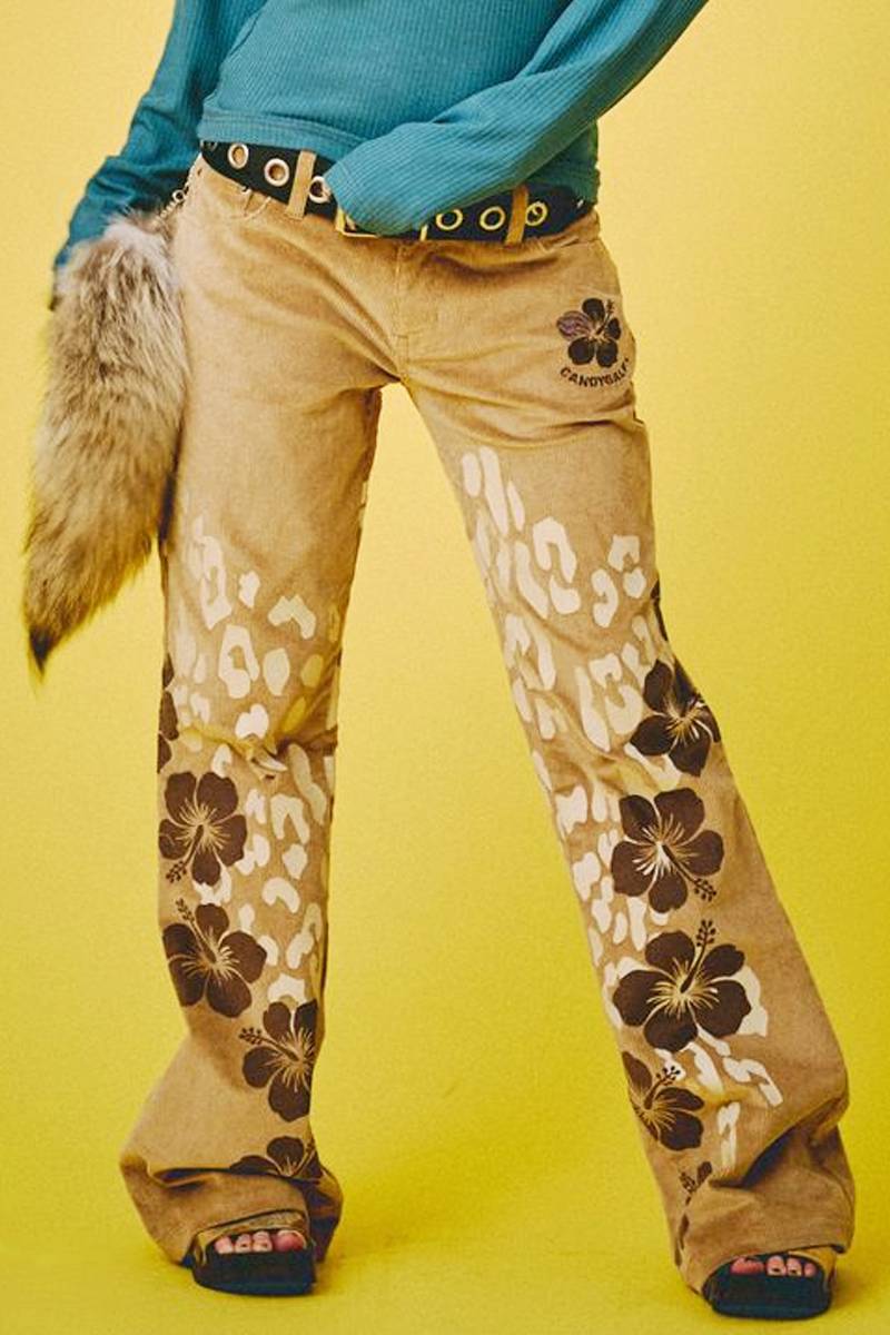 GALFY(ガルフィー) ロゴ的コーデュロイパンツ - Beige