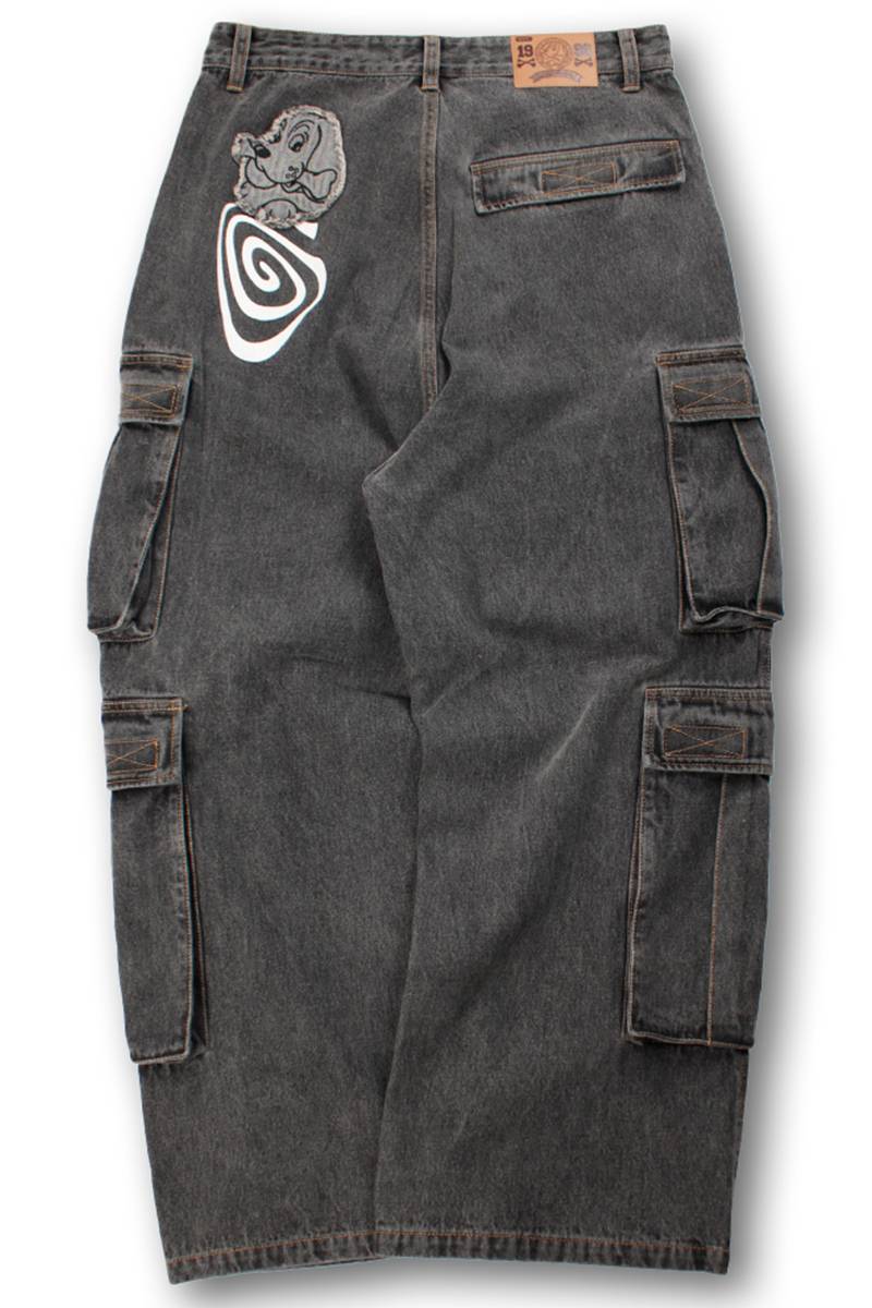 【予約商品】GALFY(ガルフィー) ぐるグニャデニムカーゴ - Brown
