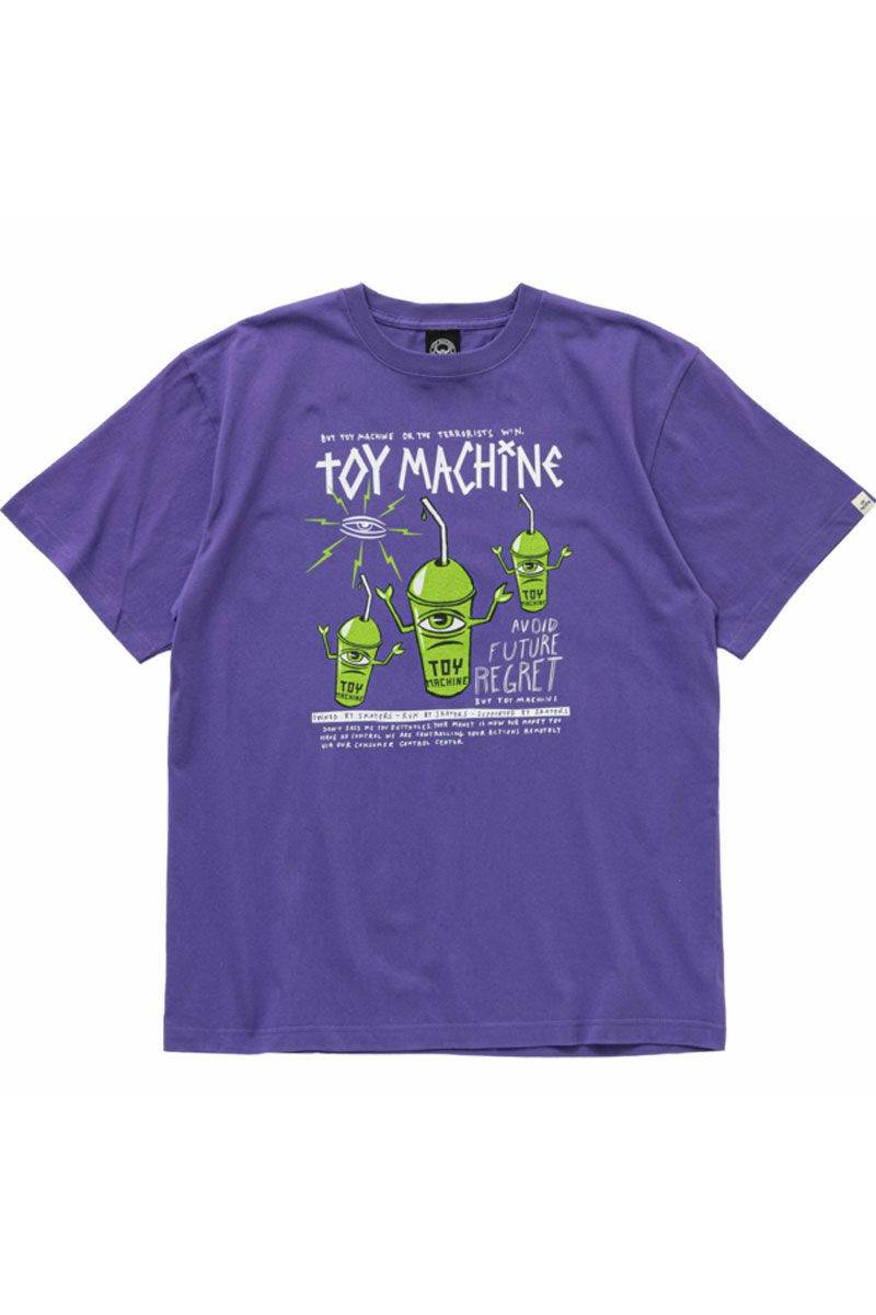 TOY MACHINE (トイマシーン) AVOID FUTURE REGRET SS TEE - Purple